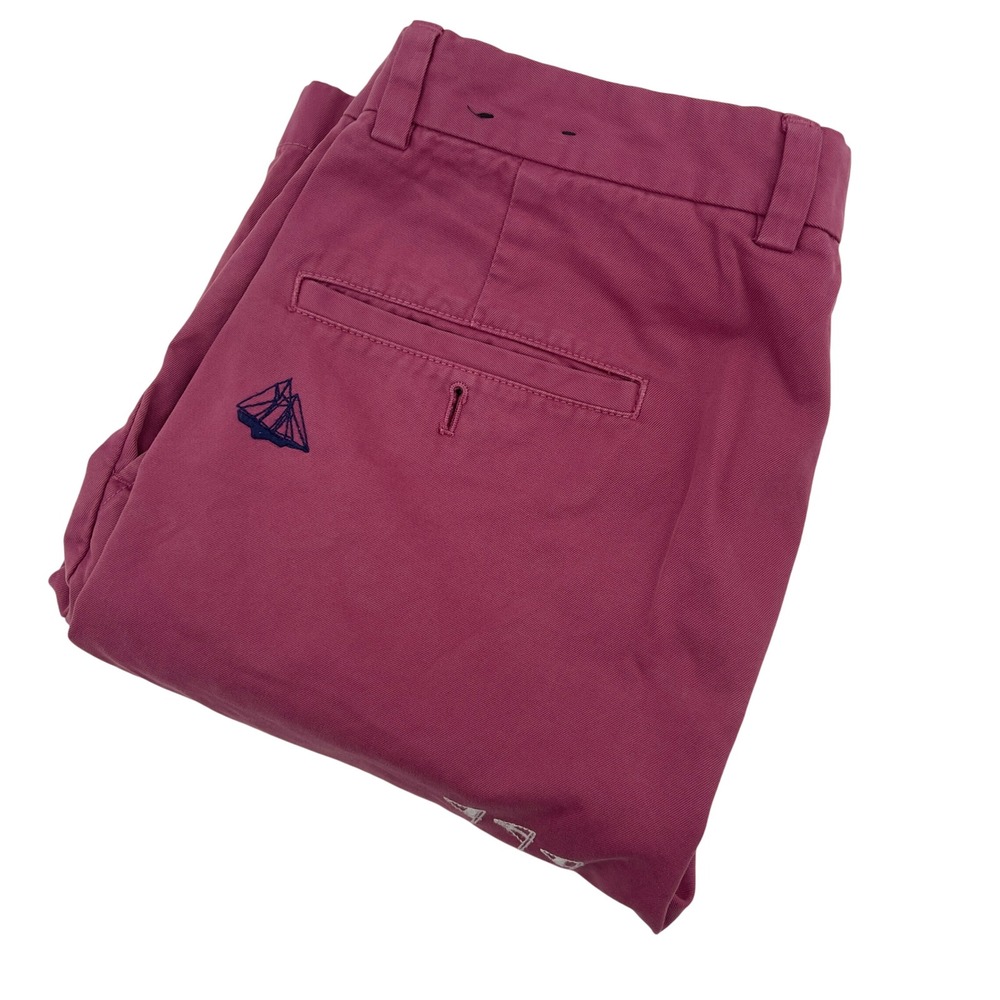 Brooks Brothers Bermuda Shorts Maroon Sailboat Print‎ Mens Size W32